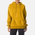thumbnail image 6 of Nestiefly Oversized Hoodies for Women Winter Jackets Clothing Y2K Cute Crewneck Sweatshirts Pullover Fashion Tops Yellow 2XL, 6 of 6