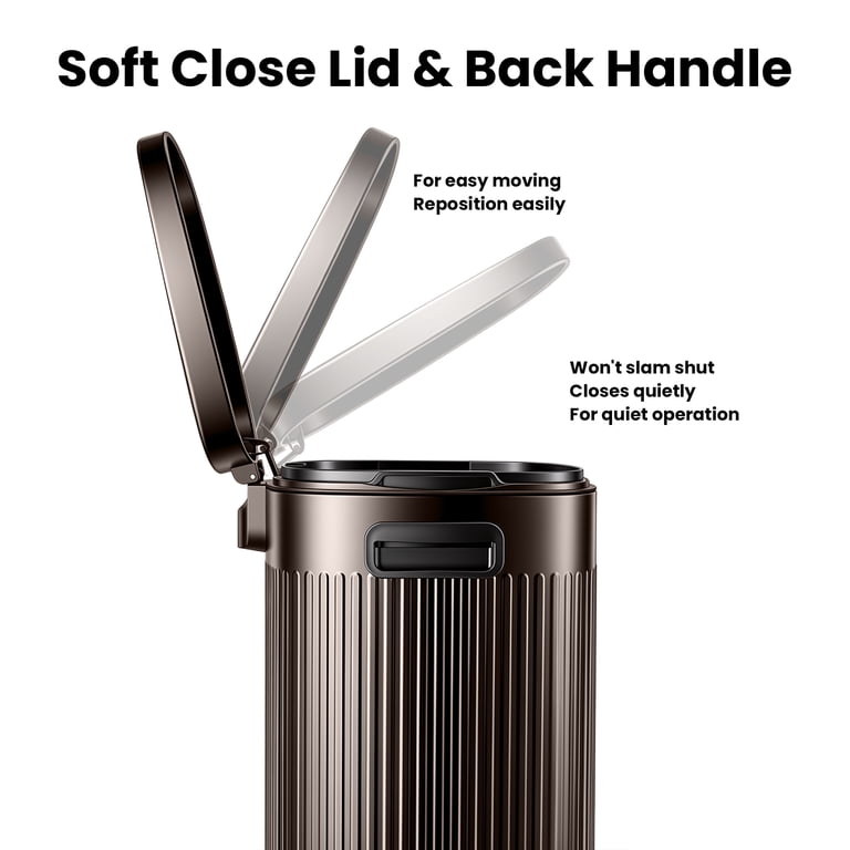 Step Trash Can 13 Gallon Stainless Steel Brown photo 5