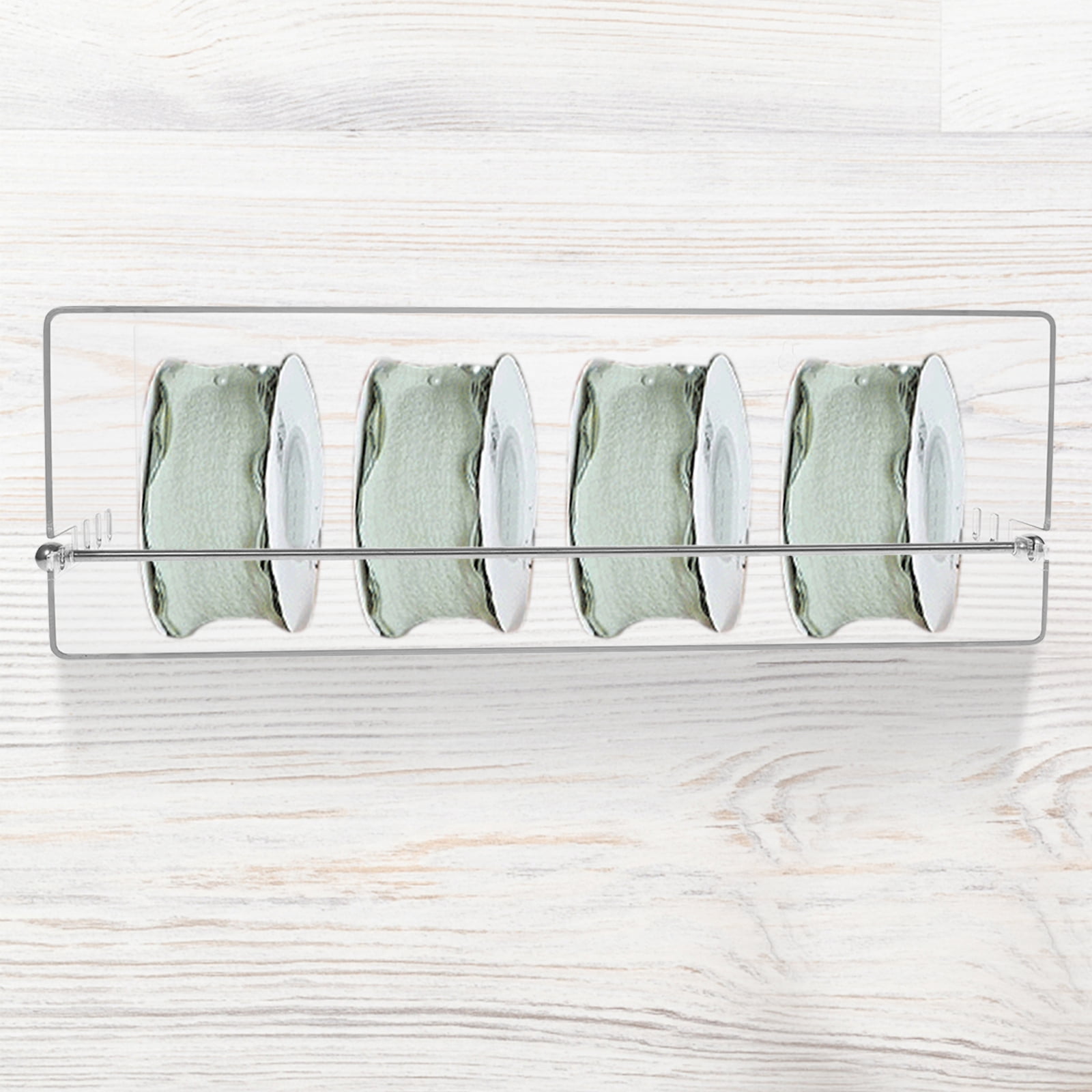 LABSERRON Craft Ribbon Holder Box Transparent 1Pack 18.5X6.3X6.1In