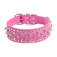 thumbnail image 1 of Leather Dog Harness Spiked Studded Dog Pet Collar Harness and Chain Leash Set for Medium Large Xlarge Breeds Pitbull Mastiff ShopWise Round, 1 of 24