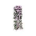 thumbnail image 2 of Guirnalda de flores colgantes de glicinia artificial de seda | Plantas artificiales realistas en cascada para arco de boda, pared, jardín y valla | Decoración para el hogar, interior y exterior, 2 of 6