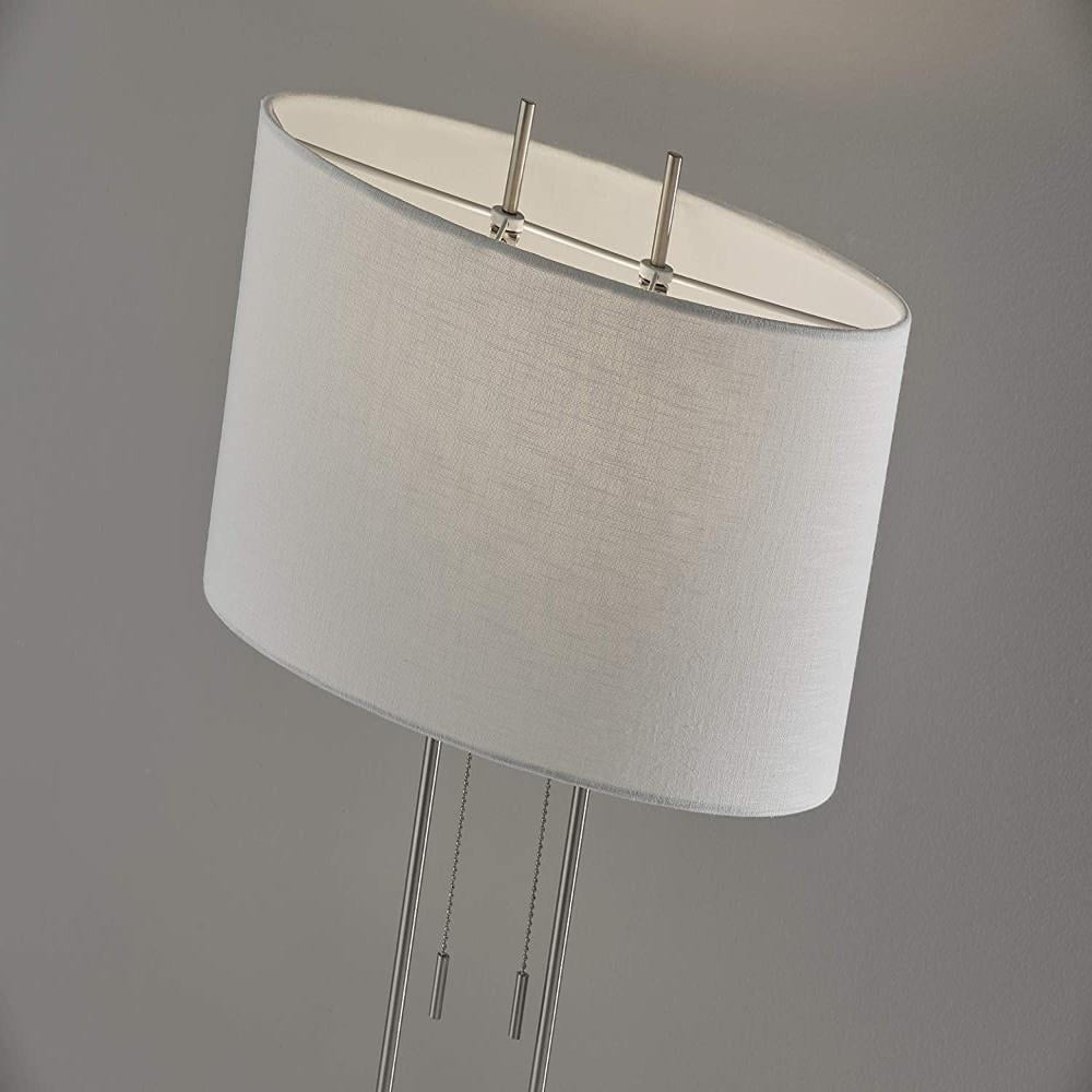 Adesso 4015-22 Duet 27 Table Lamp Satin Steel Smart Outlet Compatible Adesso 4015-22 Duet 27 Table Lamp Satin Steel Smart Outlet Compatible