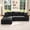 black-left, variant on Hobestluk 108“ Modular L-Shape Sectional Sofa, 3 Seat Cloud Couch with Memory Foam, Oversized Chaise Sofa for Living Room (Right Facing)
