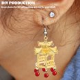 thumbnail image 4 of 6 Pcs Charmes en Alliage pour Fabrication de Bijoux DIY avec Forme de Pavillon, 4 of 9