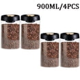 thumbnail image 1 of Glass Coffee Canister 4PCS Set with Airtight Lid Vacuum Seal Cafe Beans Containers Jars Kitchen Food Storage Tanks for Sugar,Candy,Spices,Oats,Pasta, 1 of 7