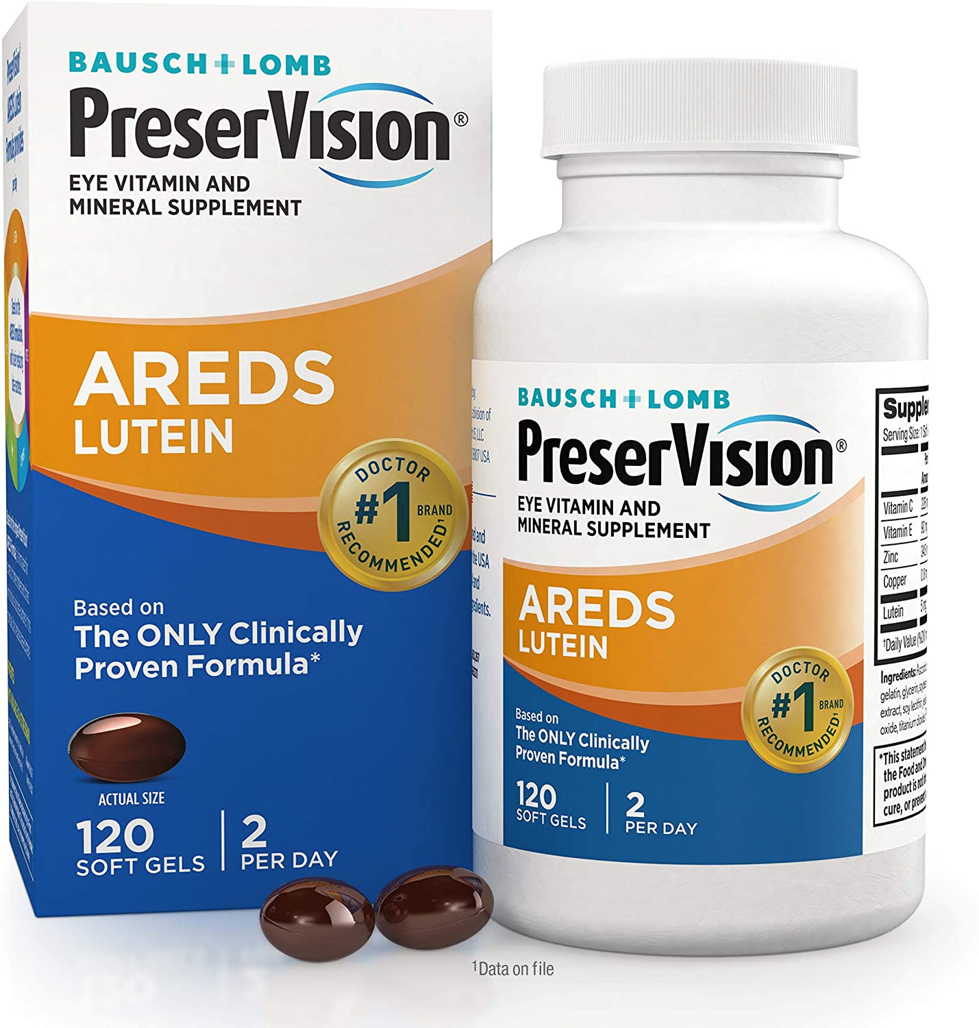 PreserVision AREDS Lutein Eye Vitamin & Mineral Supplement-120 Ct