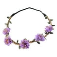 thumbnail image 2 of FUNUONY Flower Crowns Floral Headbands Garland Boho Bridal Bridesmaid Women Girls Teens Kids Headpiece for Hawaiian Party Wedding Beach Festival Summer Wreath Headband Small Rose Headband, 2 of 2