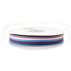 Rainbow Striped Grosgrain Ribbon, 5/8-inch, 25-yard, Blue/Royal Blue/Red/White