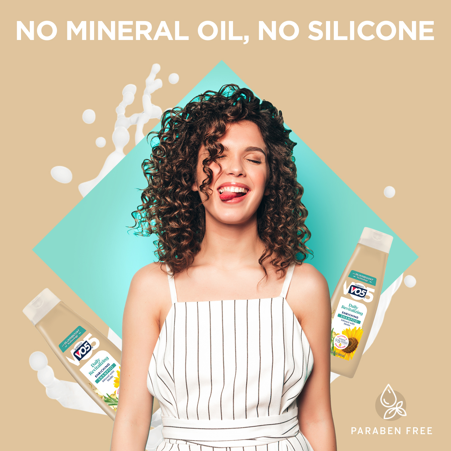 Alberto VO5 Daily Revitalizing Enriching Shampoo with Biotin, Vitamin-Enriched, Paraben Free Formula for Strong, Healthy Hair