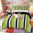 thumbnail image 3 of Erosebridal Modern Geometric Pattern Full Size Comforter Sets,Watercolor Striped Bedding Comforter Set,Black Reversible,3 Pieces,1 Comforter and 2 Pillowcases, 3 of 7