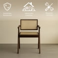 thumbnail image 3 of Ilios Innova | Set de 2 Sillas Jean de madera y ratán sintético con respaldo y asiento trenzado, para comedor, sala u oficina., 3 of 9