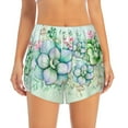 thumbnail image 3 of Uemuo Succulent Pattern Women's Athletic Shorts High Waisted Running Shorts with Liner Pockets Gym Elastic Workout Shorts-XX-Large, 3 of 9