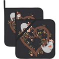 thumbnail image 1 of Faty-T Star Tree at Night Pot Holders Set of 2,Oven Hot Pads for Kitchen Heat Resistant Washable Potholder for Kitchen Baking, 1 of 15