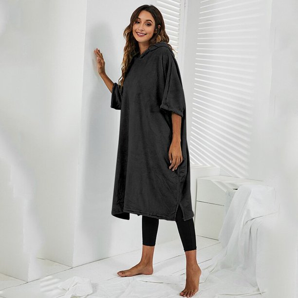 Poncho de Surf BANYUO Unisex con capucha y bolsillo de secado rápido para adultos