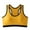 Yellow, variant on Xfvqtps Sports Bra for Women Racerback Elastic Padded High Impact Yoga Athletic Exercise Cotton Bras Beige