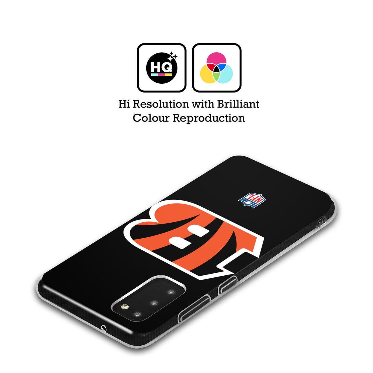 Head Case Designs NFL Cincinnati Bengals Logo Plain Soft Gel Case for Samsung Galaxy S23 Ultra 5G