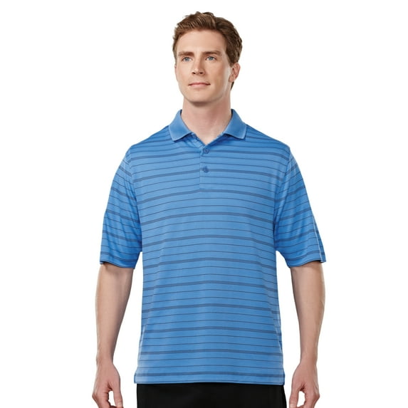 Tri-Mountain Performance Manchester 425 Knit Polo Shirt, 4X-Large, Azure Blue/Navy