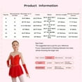thumbnail image 7 of ranrann Ice Figure Skating Dress for Girls Rhinestone Mesh Chiffon Ballet Dance Leotard Dress Outfits Navy Blue 8, 7 of 7