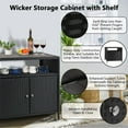 thumbnail image 6 of TROPOW Patio Outdoor Wicker Storage Cabinet - Convenient Access, & Weather-Resistant, Versatile Usage - Black Grey, 6 of 6