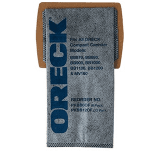 OEM Oreck Buster B Odor Fighting Hypo Allergenic Vacuum Bags Style BB, PKBB12OF [6 Loose Bags]