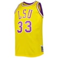 thumbnail image 2 of Men's 1990/91 Mitchell & Ness Shaquille O'Neal Gold LSU Tigers Big & Tall Swingman Jersey, 2 of 3
