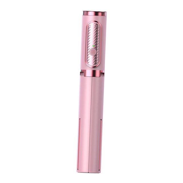 ziyahi Perche à Selfie Sans Fil Bluetooth Télécommande Trépied Monopode Rose 31.5x55x236mm
