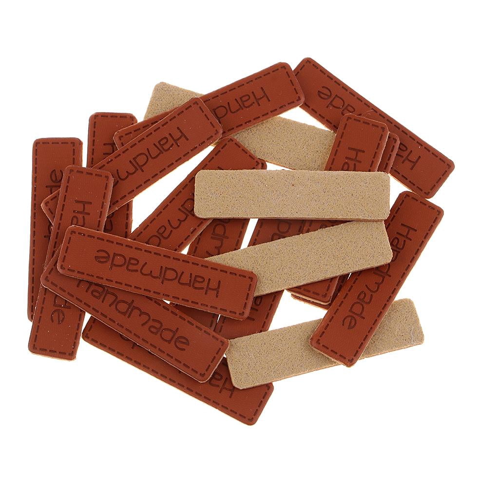 Etiquetas Cosidas A Mano Para Ropa - Pack 50 Unidades Microfibra, 5 Diseños, Agujeros Para Coser