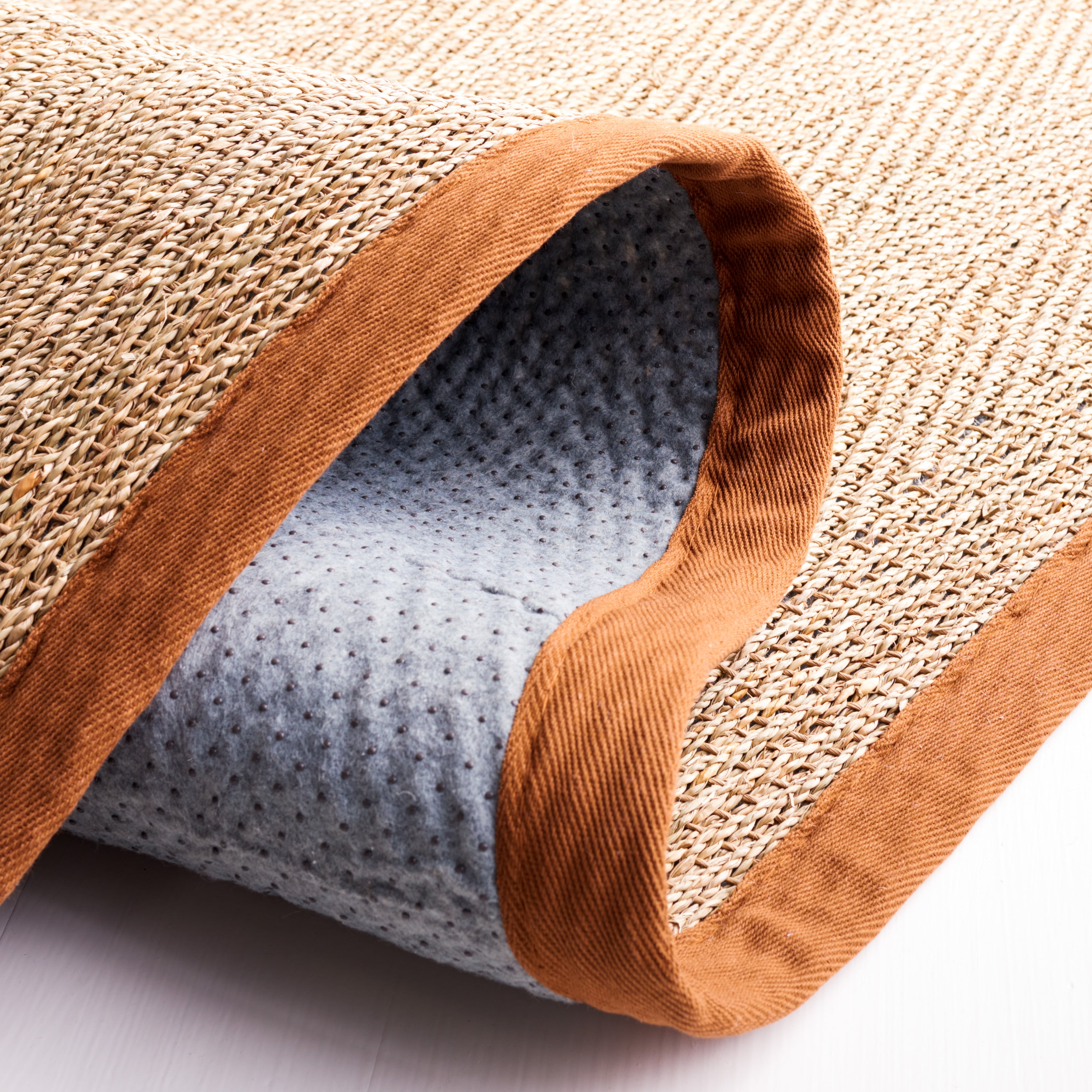 SAFAVIEH Natural Fiber Maisy Solid Area Rug, Natural/Brown, 2' x 3'