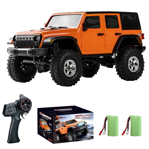 C8801 RC Crawler 4WD RC Truck with 2 Batteries, 1:18 Scale Remote Control Truck, 2.4GHz Electric Vehicle with LED Light for Adults,
