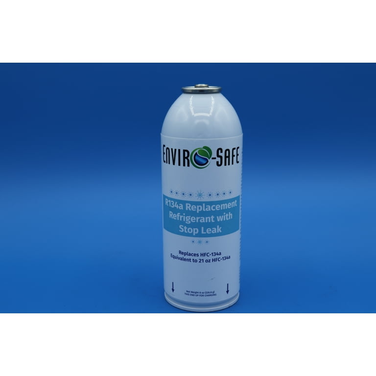 R134a Replacement Refrigerant with Stop Leak, 1 Can and Universal Brass Gauge, R-134a, R134 R134a Replacement Refrigerant with Stop Leak, 1 Can and Universal Brass Gauge, R-134a, R134