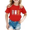 thumbnail image 4 of ibiyuan Girls T Shirts Size 12 Casual Short Sleeve Toddler Girl Tops 5t Kids Shirts Girls 10-12 Crew Neck Graphic Print Tees Y2k Family Vacation Trip Tee,8-9 Years, 4 of 4