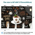 thumbnail image 3 of Peel and Stick Wallpaper 3D Coffee Cartoon Cafe Shop Restaurant Coffee Cup Coffee Beans Coffee Modern Art Wall Mural Decor Self Adhesive and Removable 69in x 98in, 3 of 8