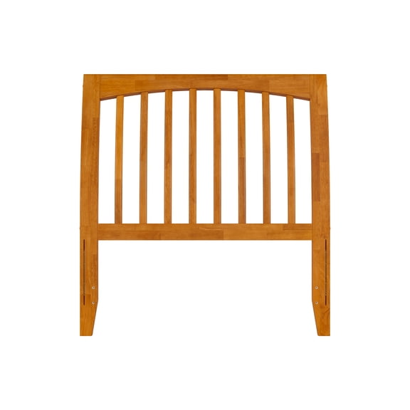 Solid Wood Slat Headboard - Twin Sleigh Bed Frame Headboard - Light Toffee Finish