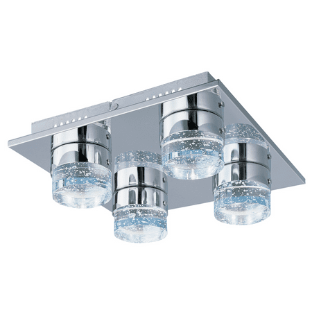 

Flush Mounts 4 Light With Polished Chrome Tones Finish LED Bulbs 13 inch 30 Watts