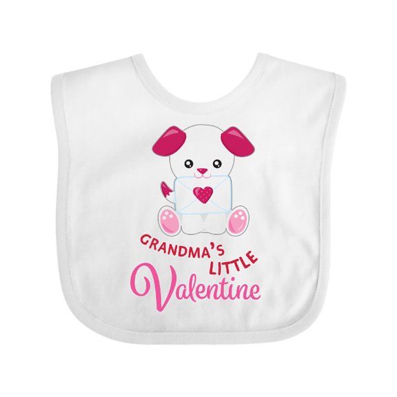 Inktastic Grandma's Little Valentine Boys or Girls Baby Bib