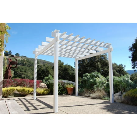 DuraTrel Princeworth 106" W x 106"D x 96"H White Vinyl Pergola