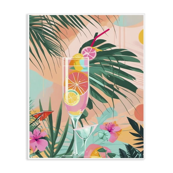 Stupell Industries Contemporary Jungle Lemonade Cocktail Canvas Art, 16 x 20, by Tabz Jones