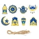 thumbnail image 5 of 8 adornos Eid Mubarak, adornos Eid Al Fitr, decoraciones colgantes islámicas Azul, 5 of 9