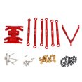 thumbnail image 2 of For SCX24 Tie Rod Kit, Aluminium Alloy Light Weight Vivid Color For SCX24 Pull Rod Kit 6Pcs  For RC Car Red, 2 of 8