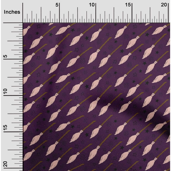 oneOone Cotton Jersey Purple Fabric Halloween Sewing Fabric By The Yard Printed Diy Clothing Sewing Supplies 58 Inch Wide
