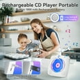 thumbnail image 3 of Gueray Portable CD Player with Bluetooth, Desktop CD Music Players for Home, 3 of 10