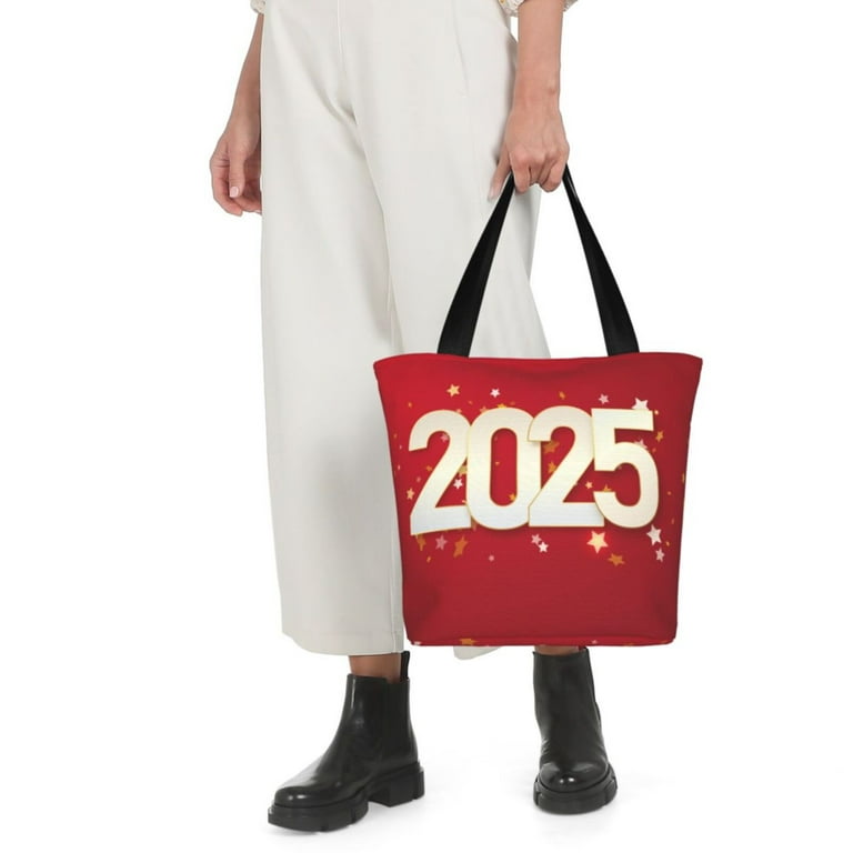 JUNZAN Happy New 2025 Year for Shoulder Bag for Women,Tote Bag