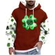 thumbnail image 2 of Sudadera con capucha para hombre, estilo informal, con estampado del Día de San Patricio, con cordón y manga larga, de poliéster., 2 of 5