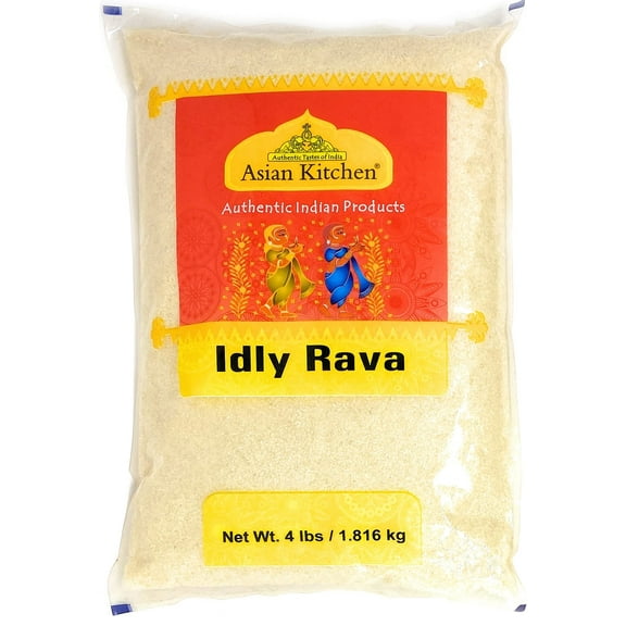 Asian Kitchen Idly Rava (Parboiled Cream of Rice) 4lbs (64oz) 4 Pound ~ All Natural | Vegan | Gluten Friendly | NON-GMO | Indian Origin