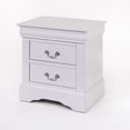 thumbnail image 2 of White Finish Nightstand With Two Drawers For Bedroom Convenience Modern Iii In - Functional & Elegant Piece, 2 of 2