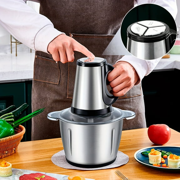 Electric Food Chopper,3L Stainless Steel Meat Grinder,Meat Processor for Making Vegetable Fruit and Sausage,Baby food