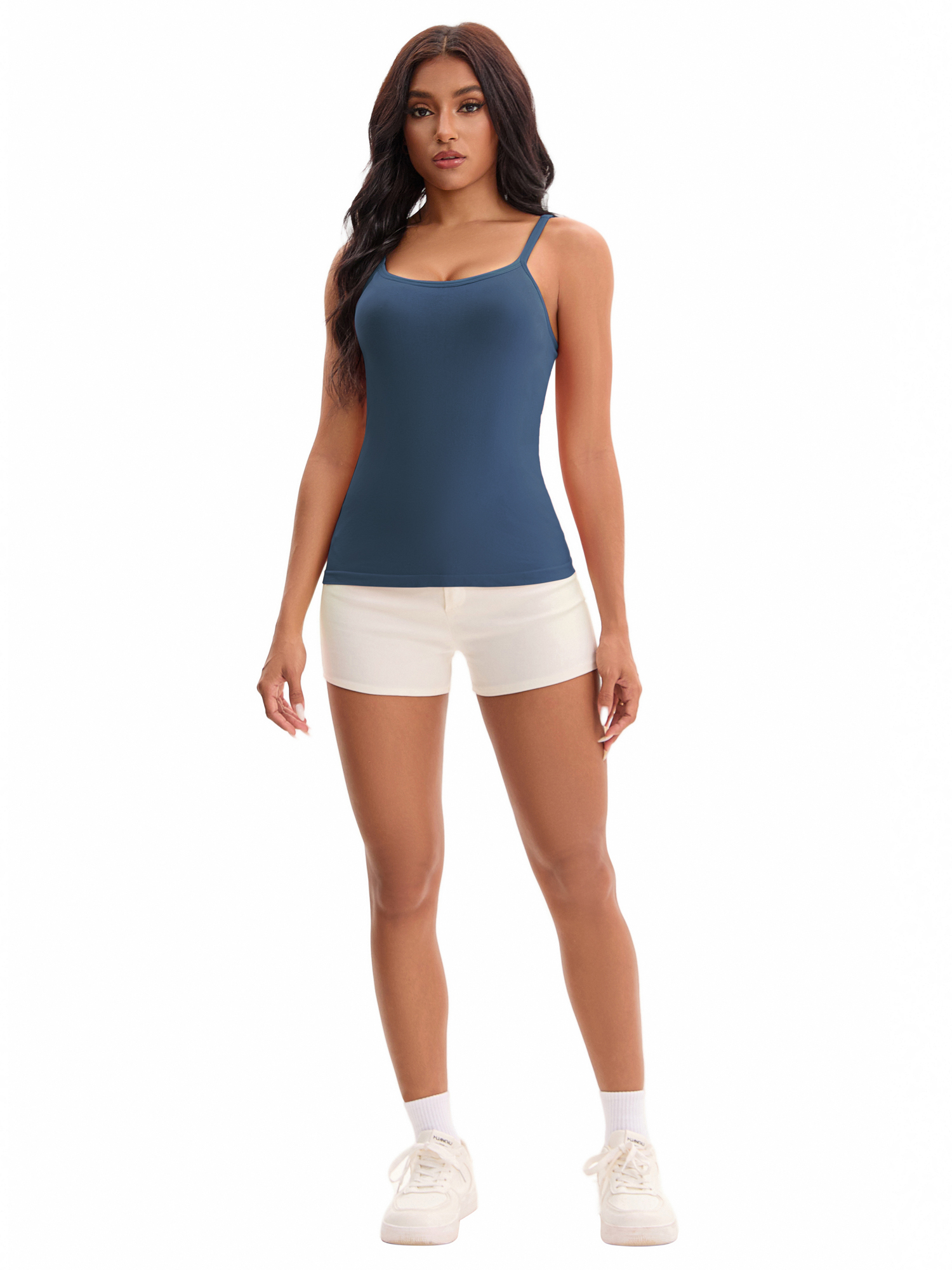 Unique Bargains Spaghetti Strap Camisole Sleeveless Top 3XL Dark Blue