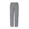 thumbnail image 4 of TOPTIE Classic Baggy Black and White Checkerboard Chef Pants with Drawstring Waist, 4 of 6