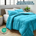 thumbnail image 6 of Bare Home Down Alternative Comforter Set - 3-Pieces - All Seasons - Queen, Aqua, 6 of 8