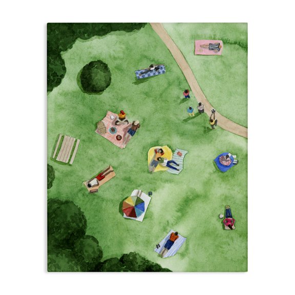 Stupell Industries Modern Kid's Summer Park Activities Canvas Art, 16 x 20, by Grace Popp